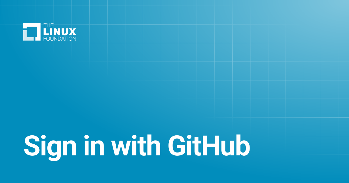 Sign in with GitHub | Linux Foundation Documentation