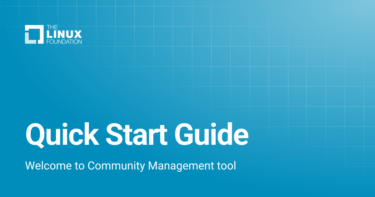Quick Start Guide | Linux Foundation Documentation
