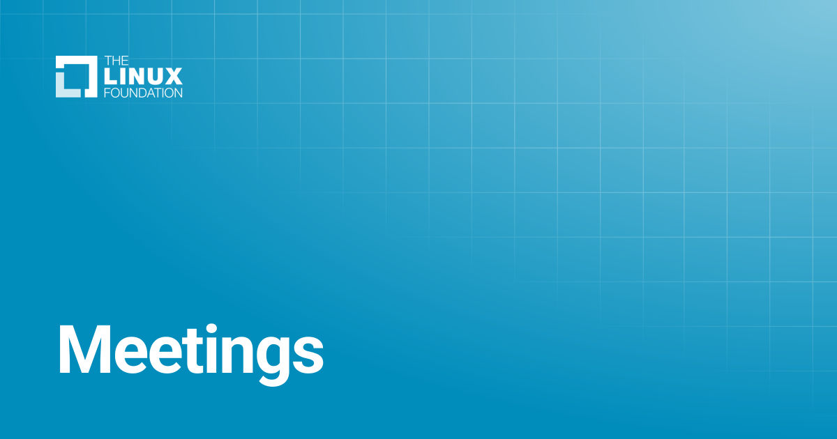 Meetings | Linux Foundation Documentation