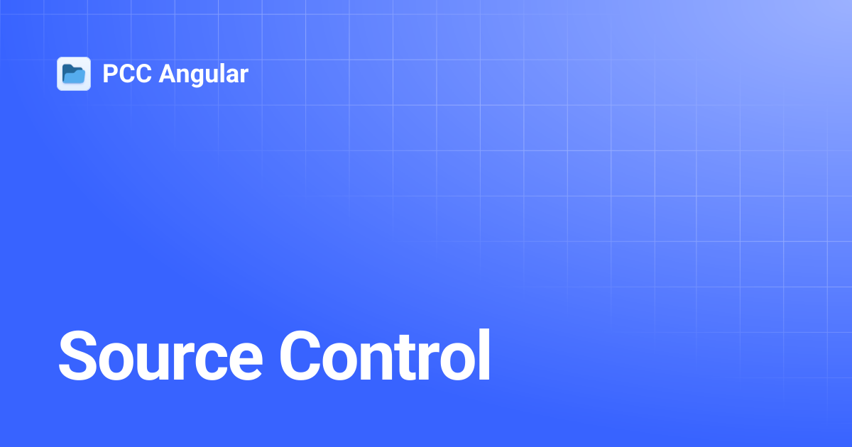 Source Control | PCC Angular